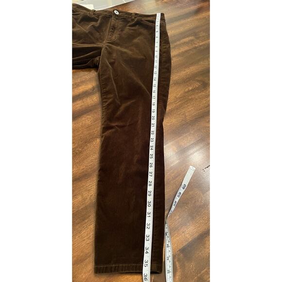 J. Jill Women's Brown Velvet Straight Leg Casual Pants Size 10 Petite Workwear - Picture 11 of 14